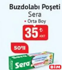 SERA BUZDOLABI POŞETİ ORTA BOY 50'Lİ